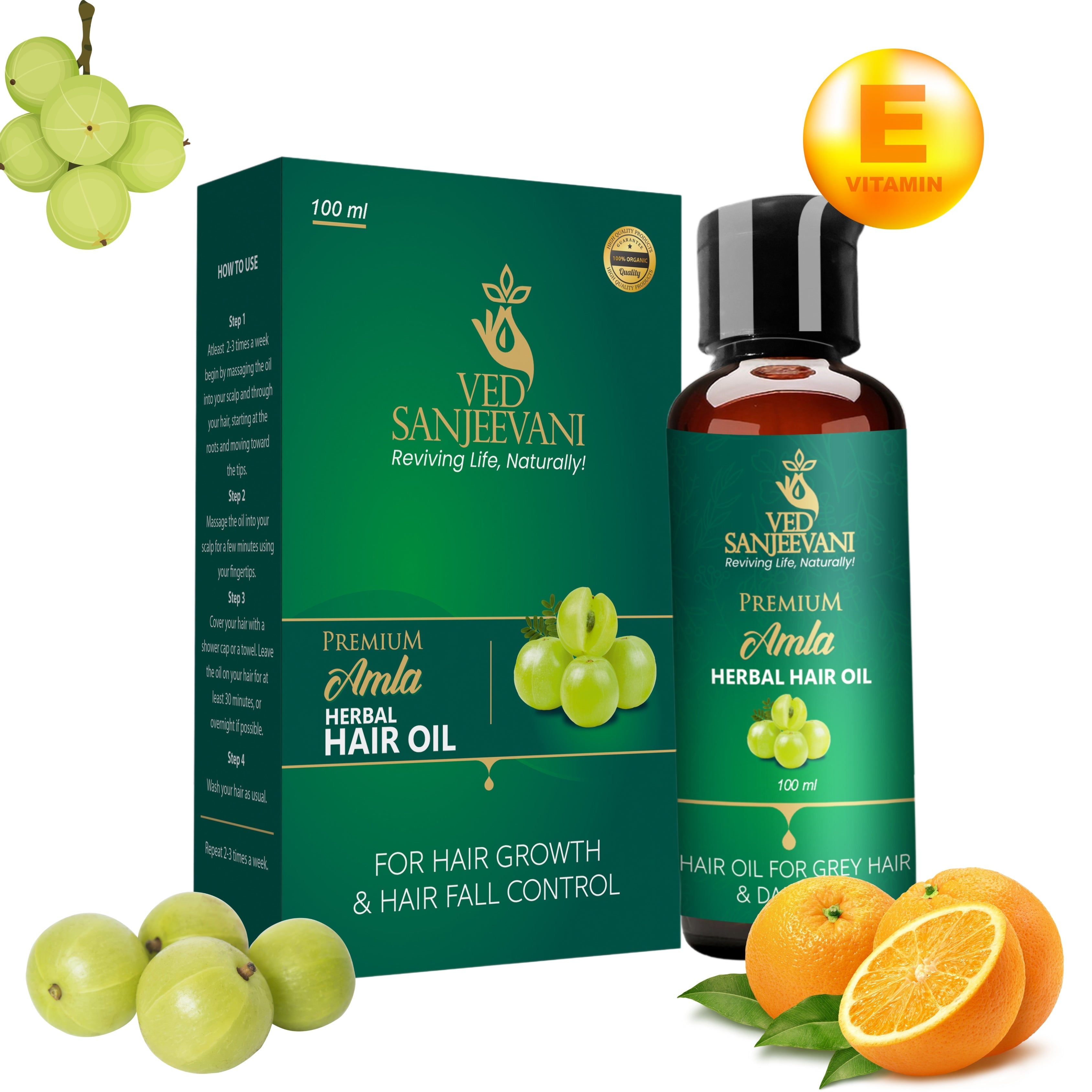 Amla Herbal Hair Oil for Hair Growth & Fall Control