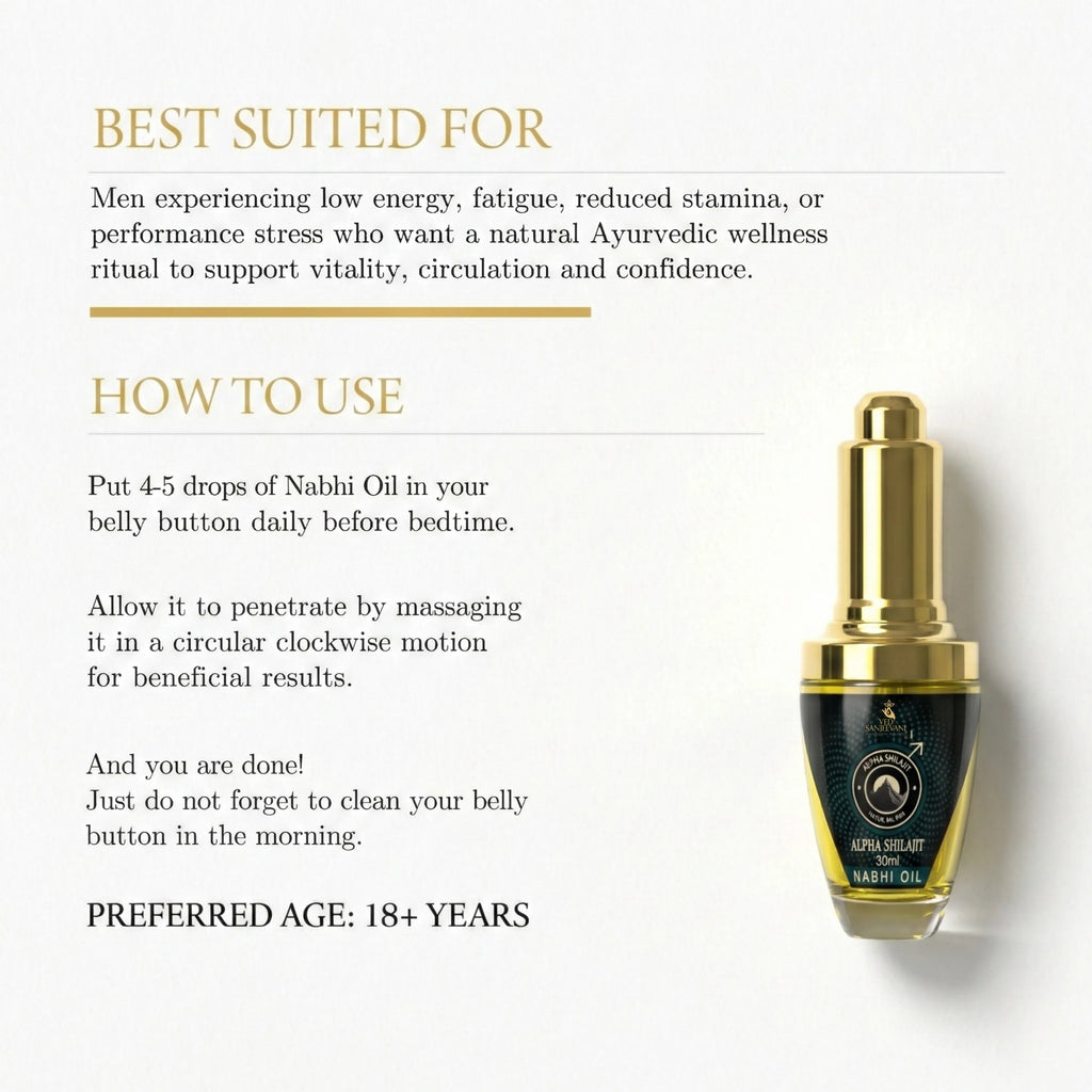 Alpha Shilajit Navel Oil for Men