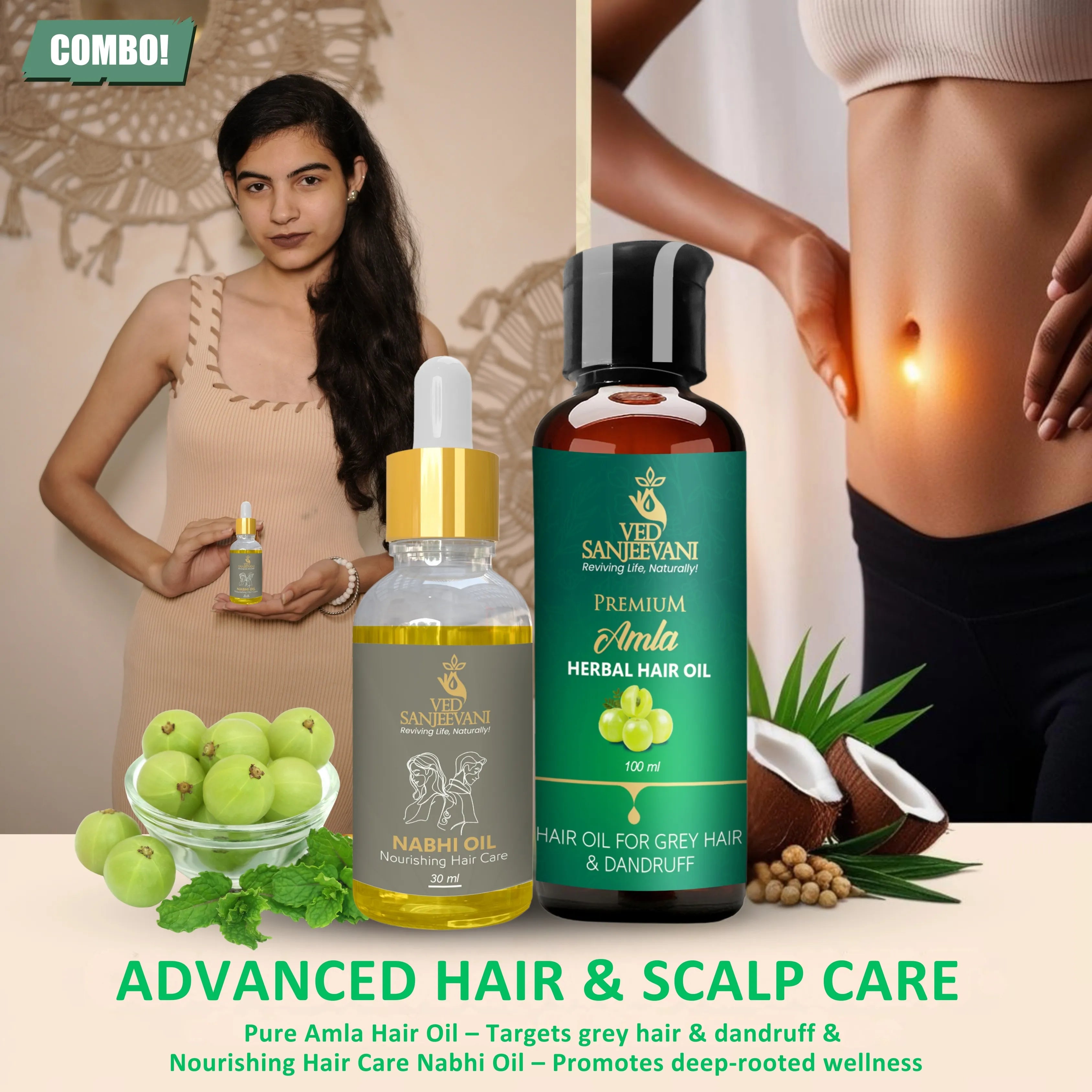 COMBO(Amla Hair oil + Hair Care navel oil)