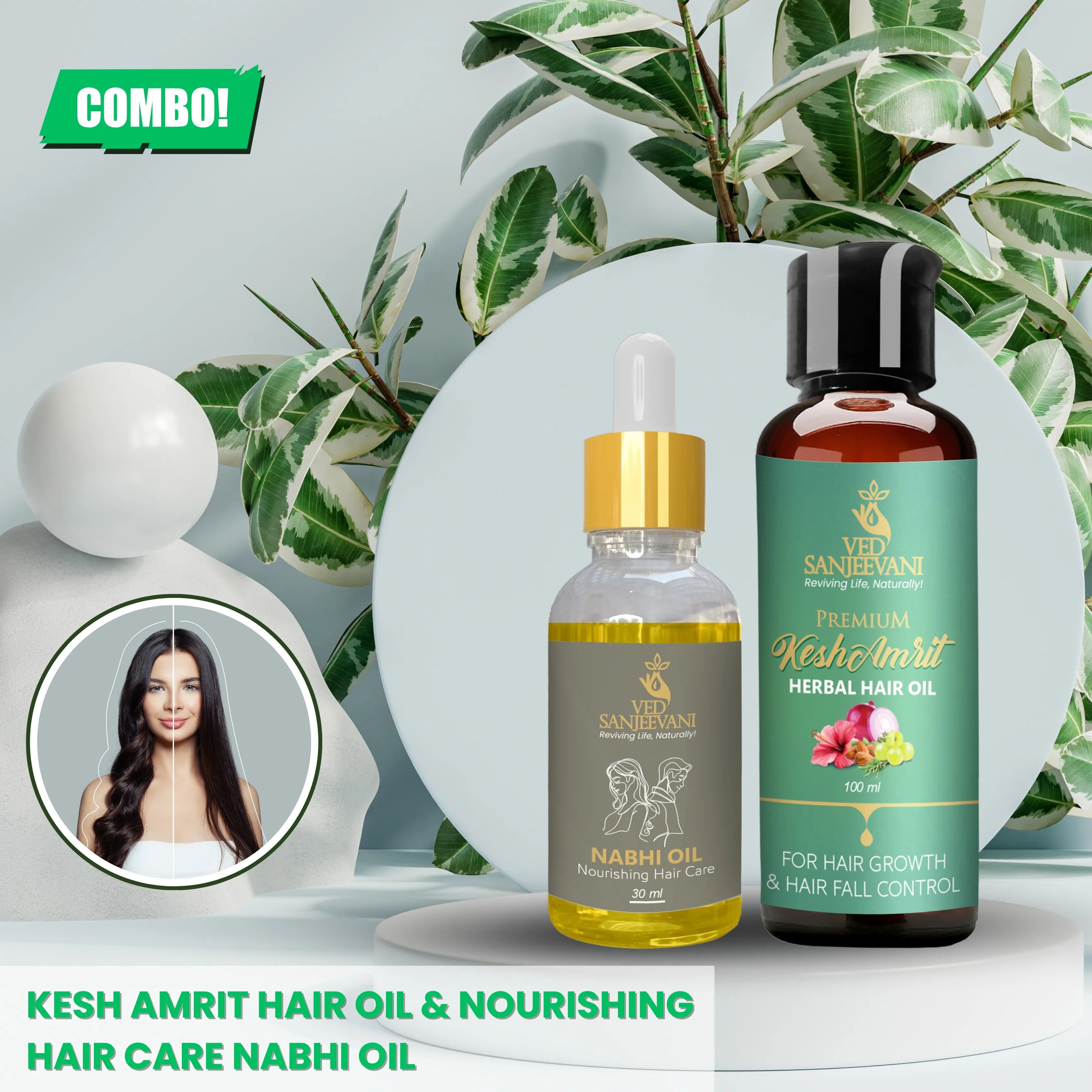 COMBO(Kesh Amrit hair oil +  Nourishing Hair Care Navel oil )