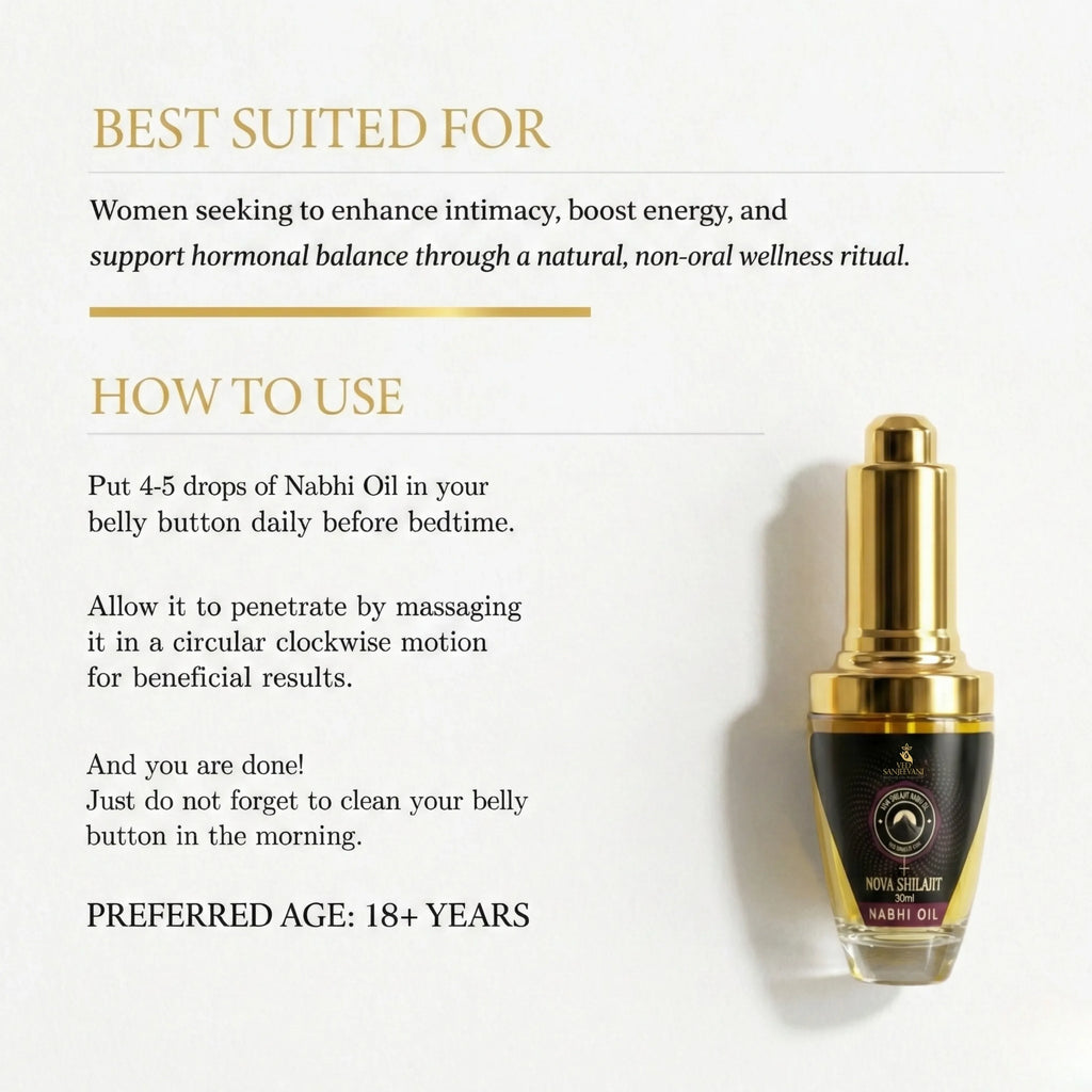 Nova Shilajit Navel Oil for Women - How to Use