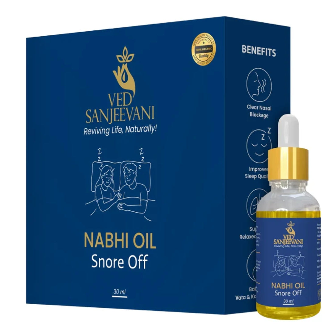 Snore Off Navel Oil - Ayurvedic Snore Relief Navel Oil by Ved Sanjeevani
