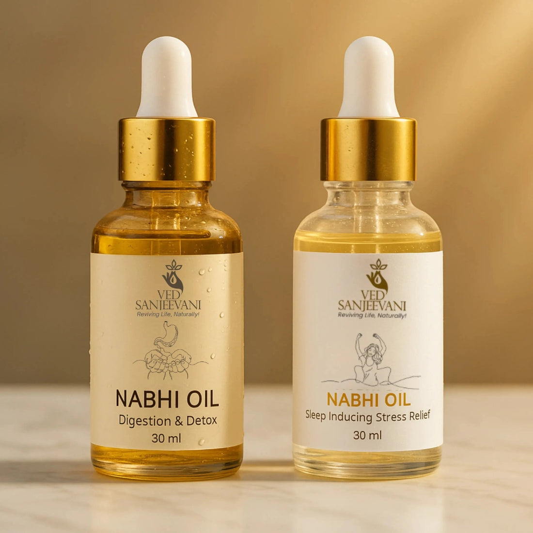 COMBO of Digestion Detox & Sleep Inducing– Ayurvedic Navel Oils for Digestive Wellness & Relaxation