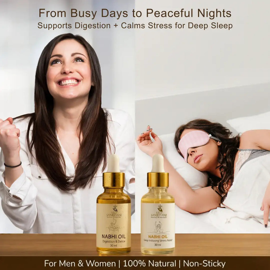 COMBO of Digestion Detox & Sleep Inducing– Ayurvedic Navel Oils for Digestive Wellness & Relaxation