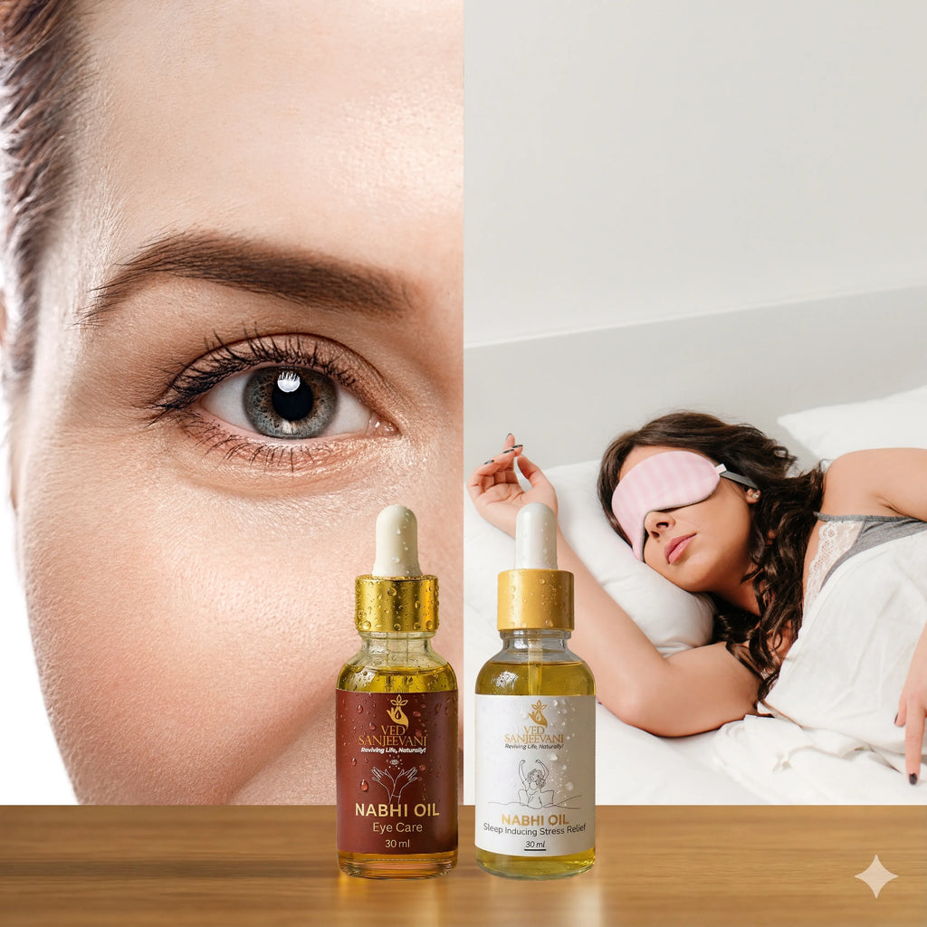 COMBO of Sleep Inducing & Eye Care – Ayurvedic Navel Oils for Restful Sleep, Calm & Visual Comfort