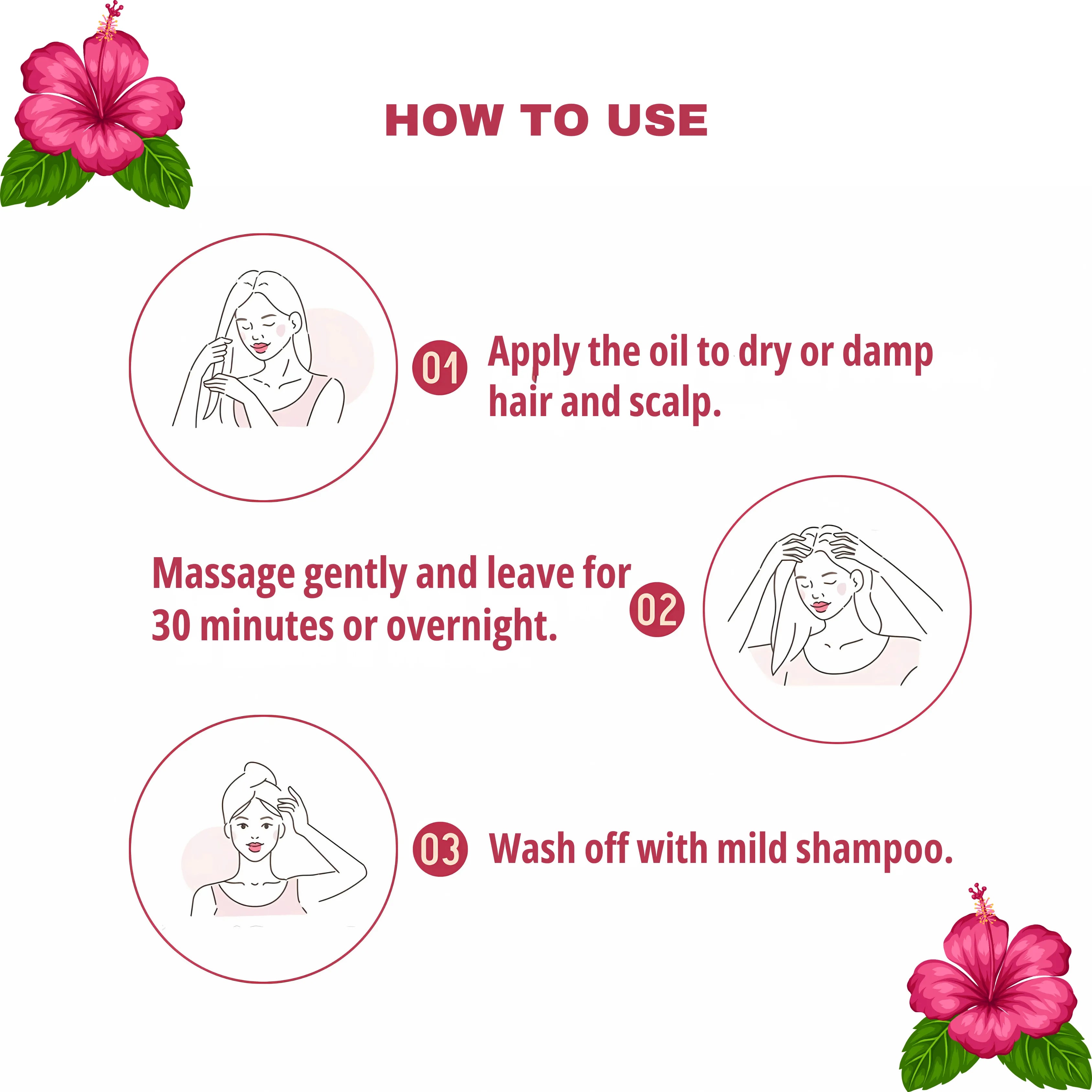 Hibiscus Herbal Hair Oil for Hair Growth & Conditioning