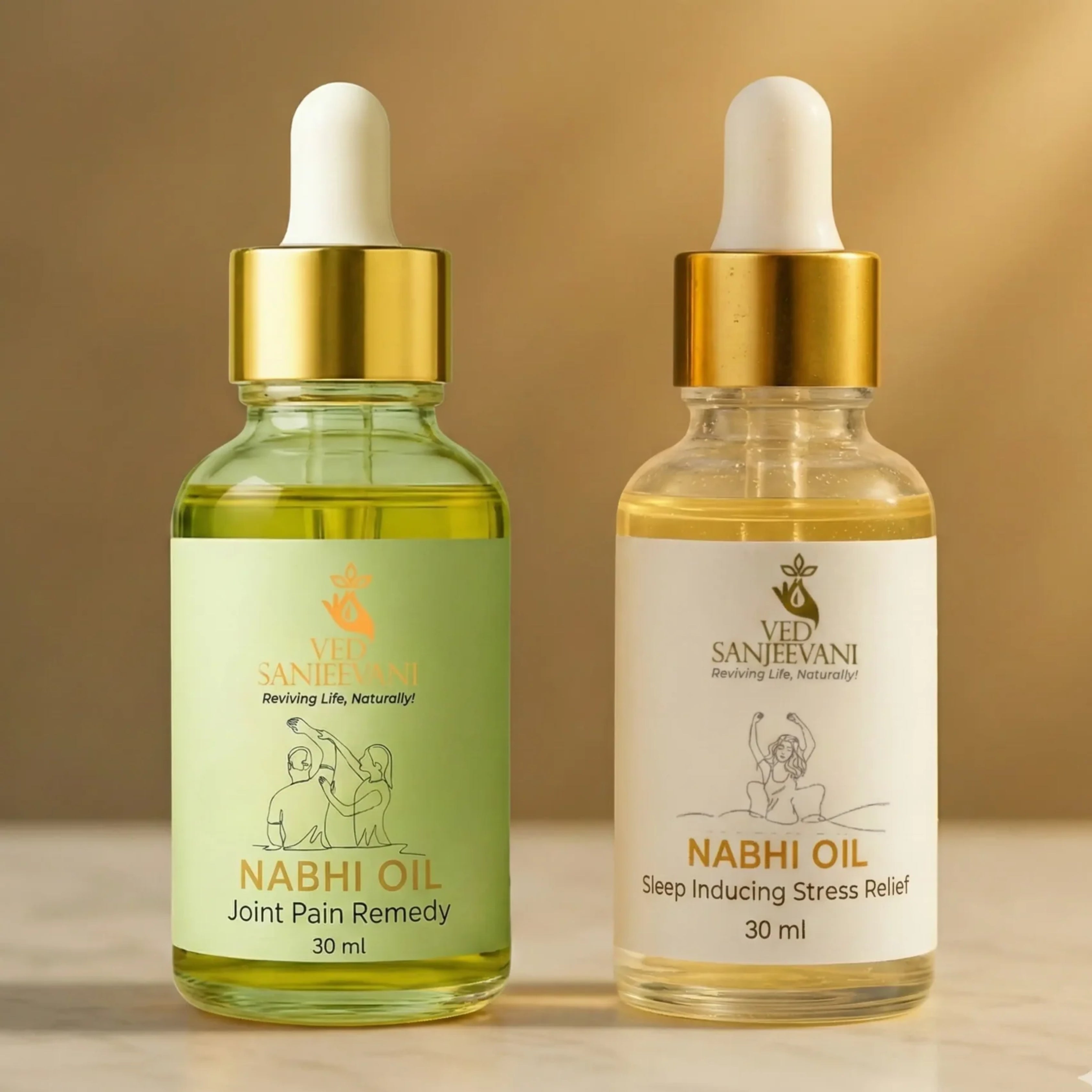 COMBO of Sleep Inducing & Joint Pain Relief – Ayurvedic Navel Oils for Restful Sleep, Calm & Joint Support