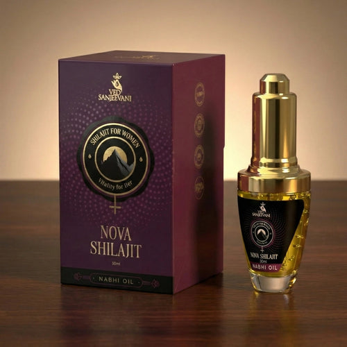 Nova Shilajit Navel Oil for Women - Ayurvedic Vitality Navel Oil by Ved Sanjeevani