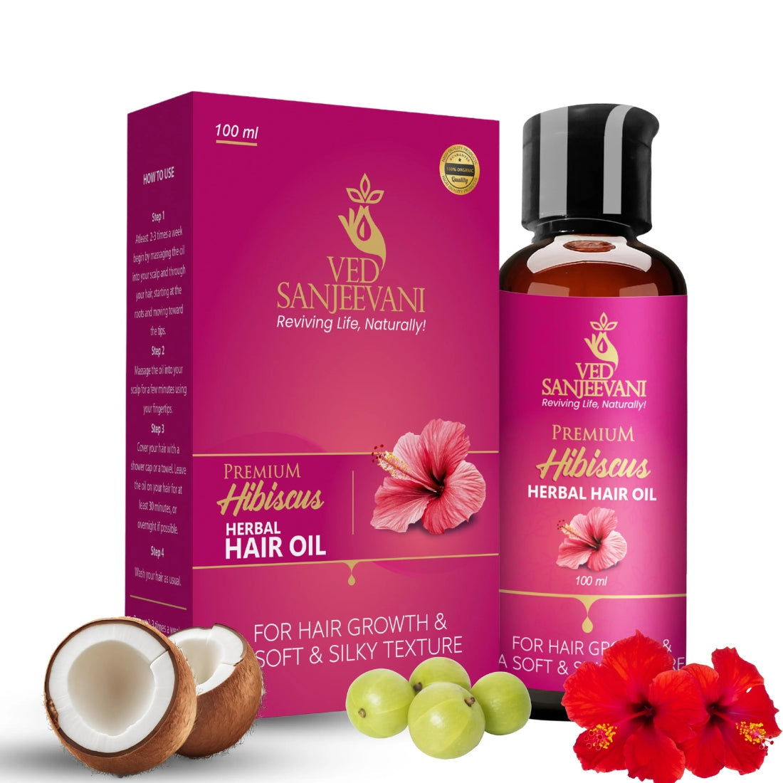 Hibiscus Herbal Hair Oil for Hair Growth & Conditioning